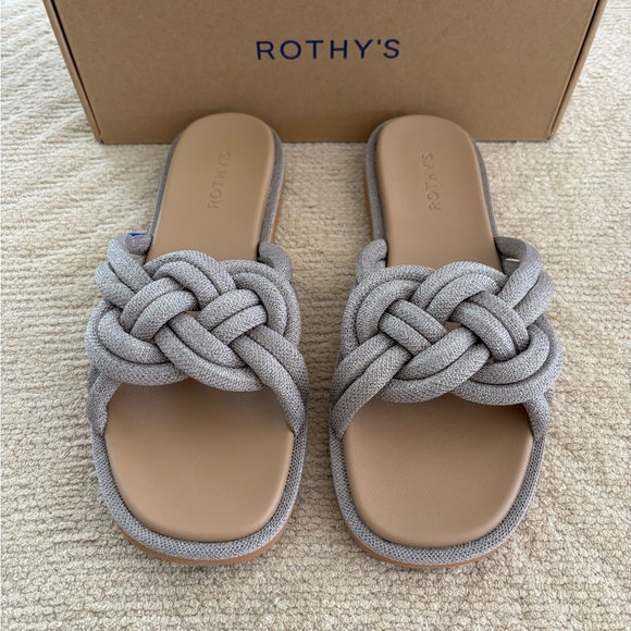 Rothy's Shoes - Rothy's Silver Women's Sandals